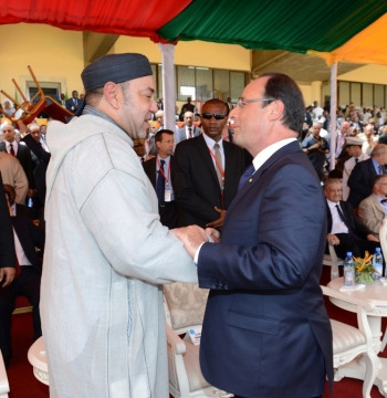 Roi mohammedVI president hollande au mali septembre 2013