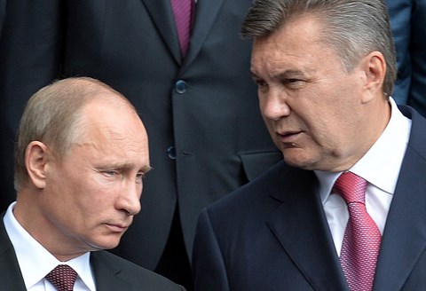 Poutine president russe et ianoukovitch president ukrainien