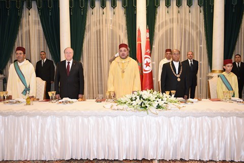 Dner officiel roi mohammedVI tunisie