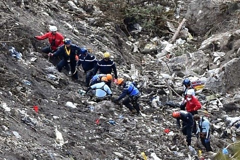 Les Alpes lieu du crash AFP