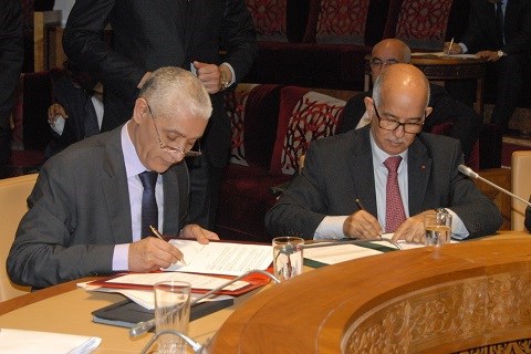 Les deux presidents des chambres du parlement maroc mars 2015
