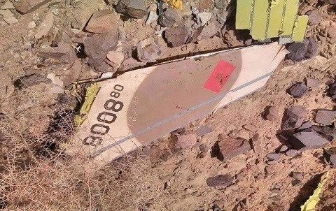 Debris avion de combat marocain au yemen mai 2015
