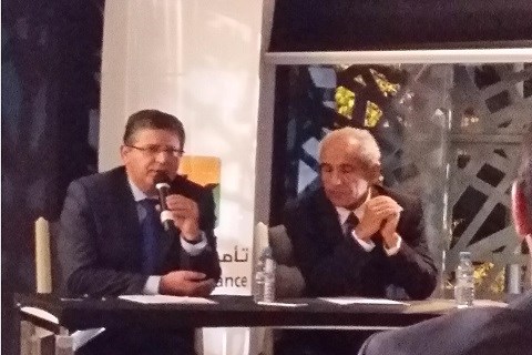 A.Harraj PDG de Wafa Assurance et A.Tamim lors de la conference