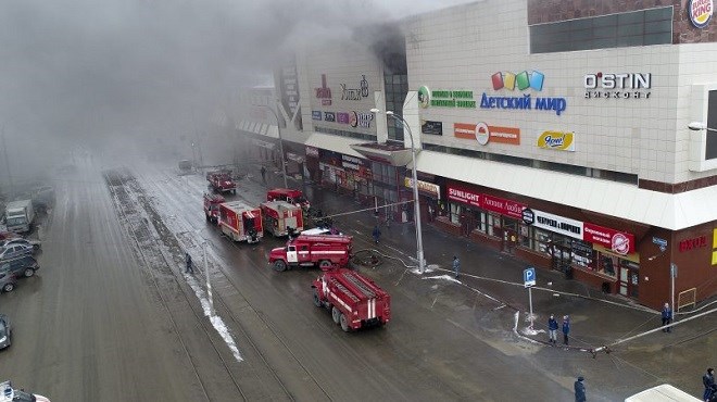 Russie : Au moins 64 morts dans l’incendie d’un centre commercial