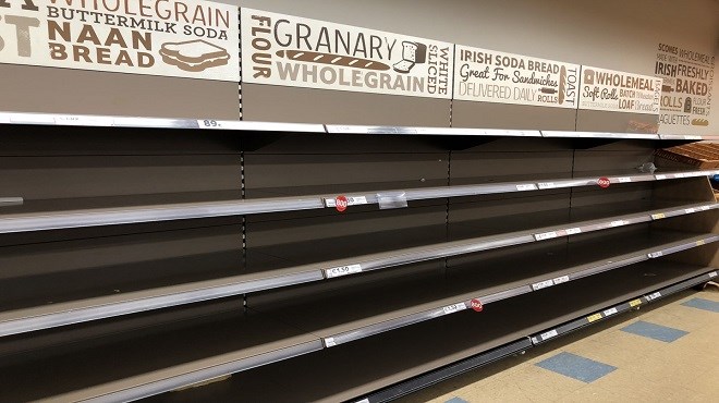 Irlande : les supermarchés dévalisés (Photo)​