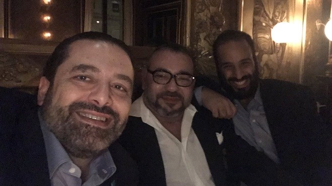 Paris : Mohammed VI, MBS et Hariri le selfie royal