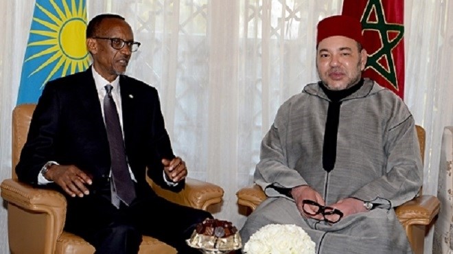 SM le Roi s’entretient au téléphone avec le président rwandais, Président en exercice de l’UA