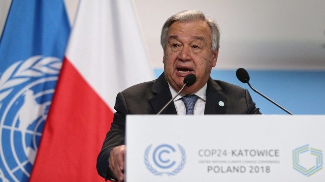 COP24 : Antonio Guterres plaide pour plus d’ambition dans la lutte contre le changement climatique