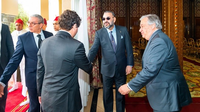 Pacte de Marrakech : SM le roi Mohammed VI reçoit Antonio Guterres au palais royal de Rabat