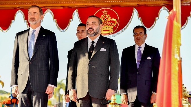 Cérémonie d’accueil officiel à Rabat de SM le Roi Felipe VI d’Espagne et la Reine Letizia