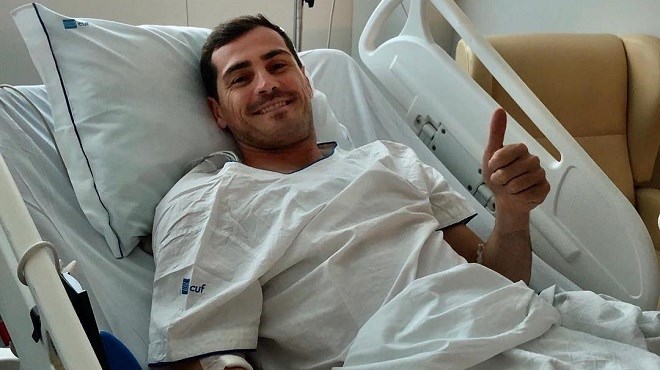 Après avoir souffert d’un infarctus, le joueur international, Iker Casillas, est en train de récupérer