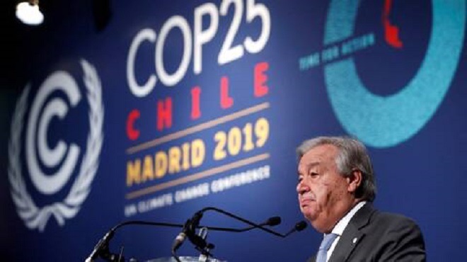 Climat : « Je suis déçu des résultats de la COP25 », Antonio Guterres