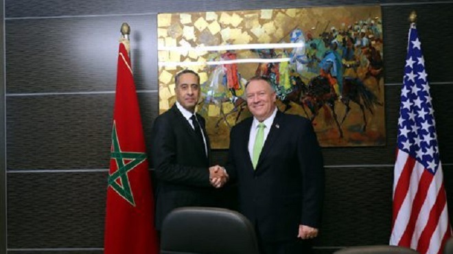 Abdellatif Hammouchi reçoit Mike Pompeo au siège de la DGST