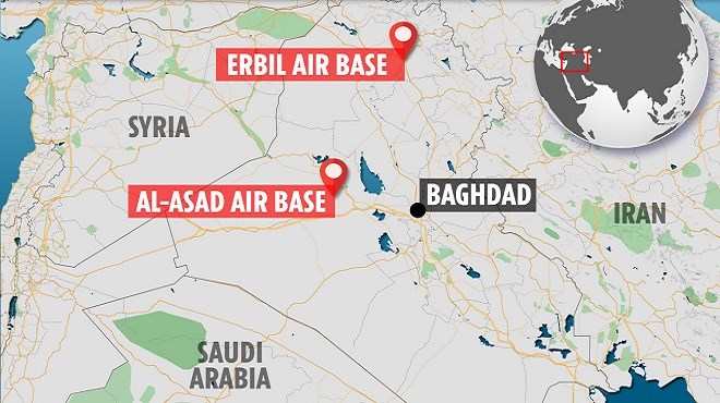 L’Iran tire 22 missiles sur des bases militaires américaines en Irak