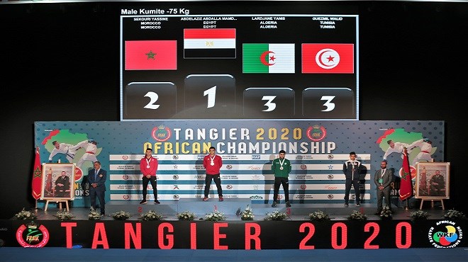 Championnat d’Afrique de karaté : Le Maroc remporte le titre avec 37 médailles dont 15 en or (Tanger-2020)