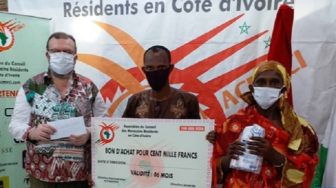 COVID-19 | Plus de 100 familles marocaines et ivoiriennes profitent d’une opération de solidarité