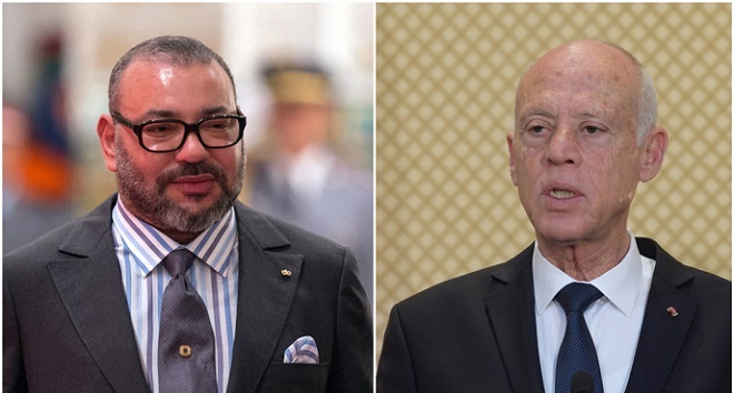 SM le Roi Mohammed VI s’entretient avec le Président Kais Saied