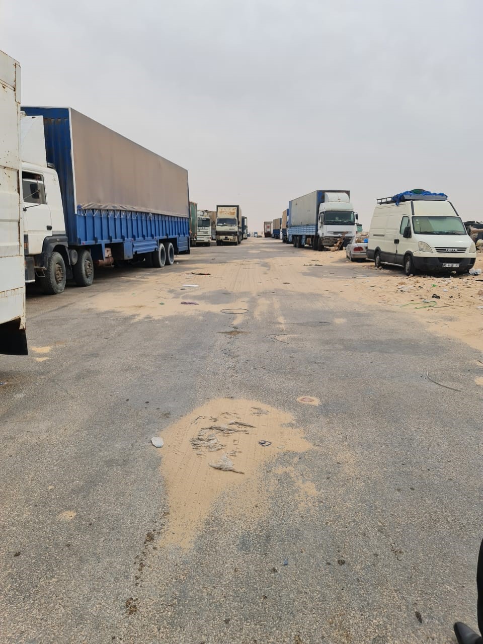 Le corridor séparant le Maroc de la Mauritanie qu’empruntent les transporteurs