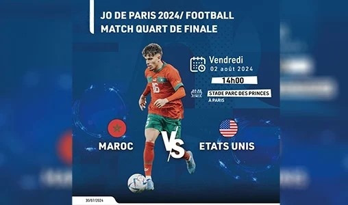 JO de Paris (Foot) | Le Maroc affronte les États-Unis en quarts de finale