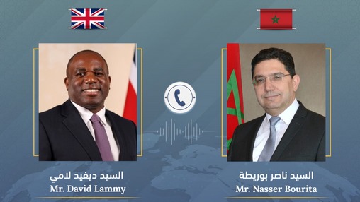 Entretien téléphonique entre M. Bourita et son homologue britannique M. David Lammy