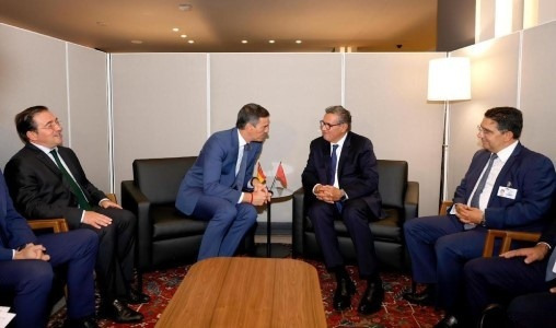 ONU | Entretiens à New York entre Aziz Akhannouch et Pedro Sanchez